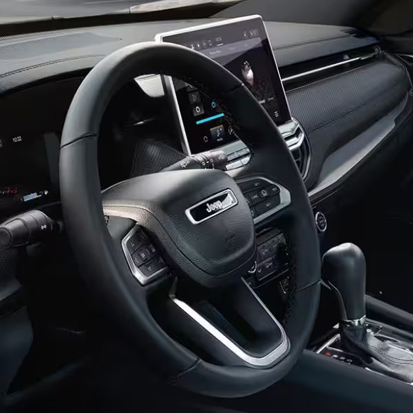 Interior dashboard shot of the 2026 Jeep Compass
