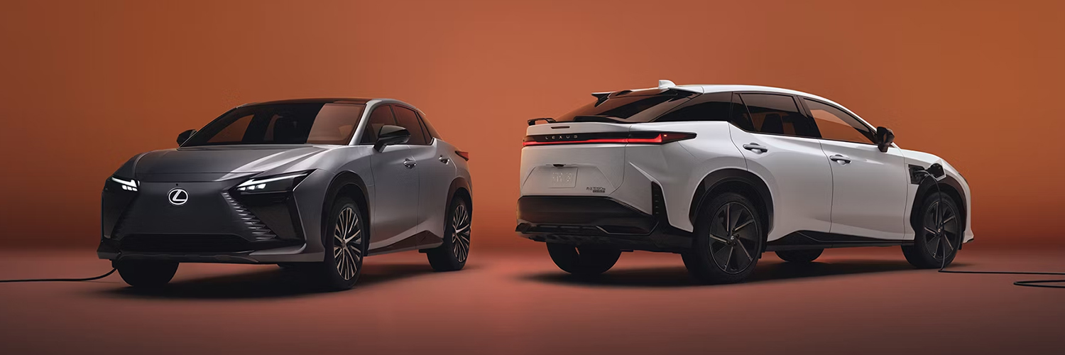 Lexus EVs charging side by side
