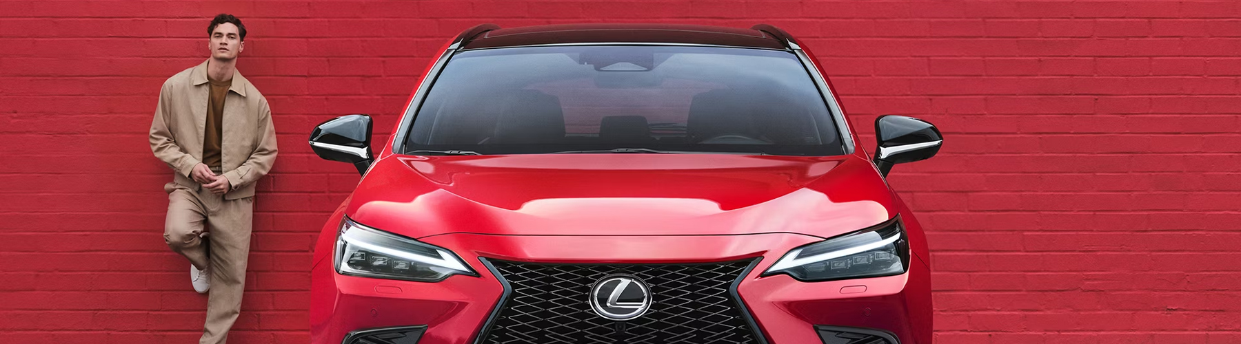 Lexus NX shown in Infrared exterior color.