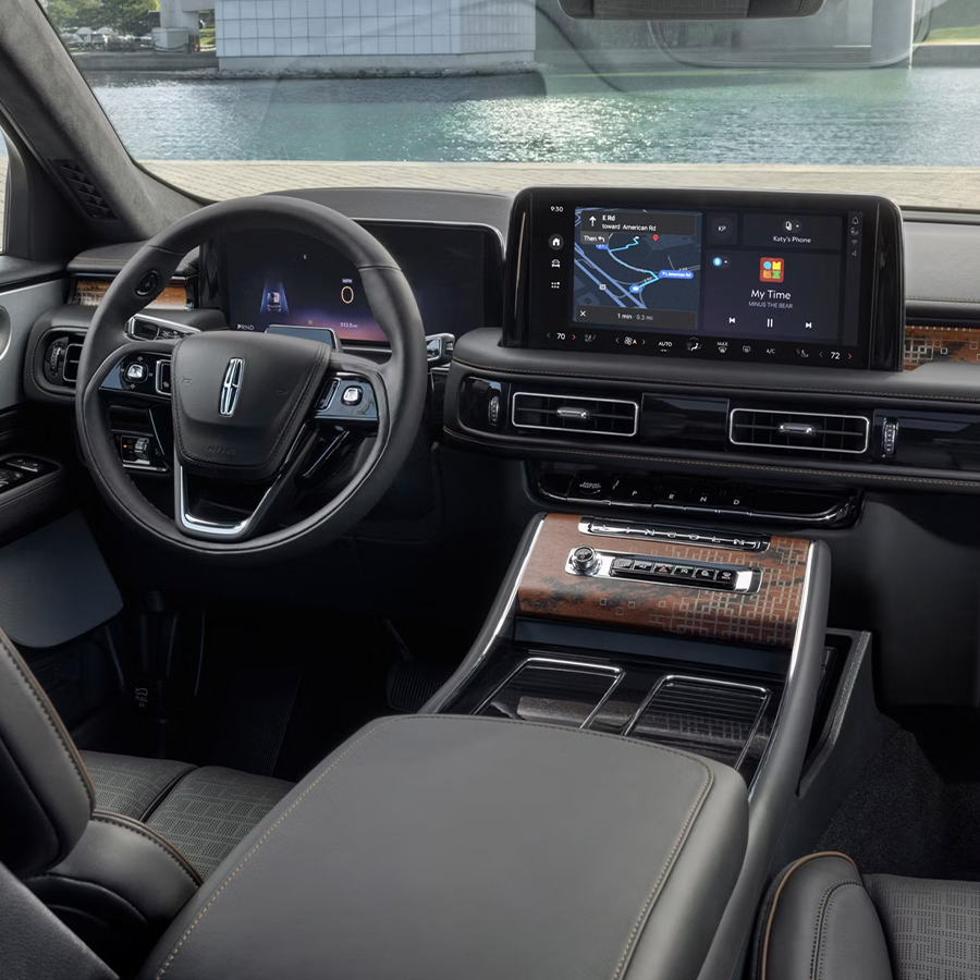 Cockpit of 2026 Aviator passenger seat view