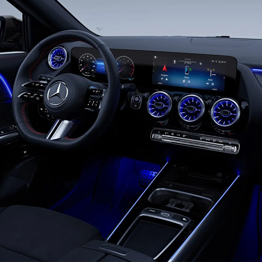 2026 Mercedes-Benz GLA 250 Pinnacle Trim in Black MB-Tex/microfiber with AMG Night Package and Carbon Structure trim