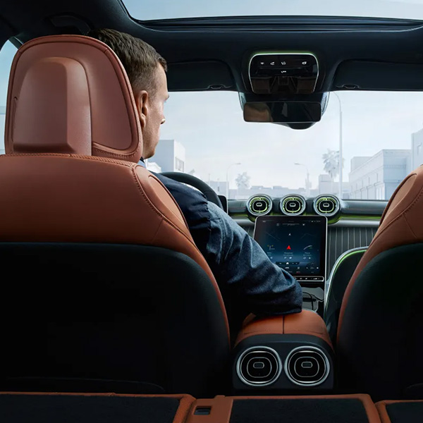 Interior shot of the 2026 Mercedes-Benz GLE SUV