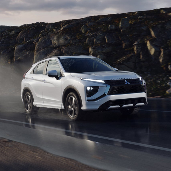 A white 2026 Mitsubishi Eclipse Cross Compact SUV