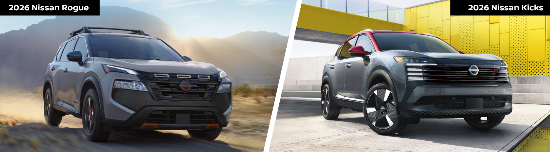 2026 Nissan Rogue vs. 2026 Nissan Kicks