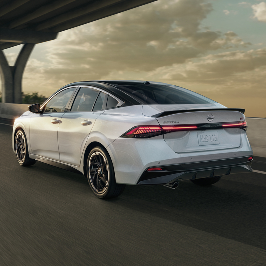 2026 Nissan Sentra SR, 3/4 rear, action