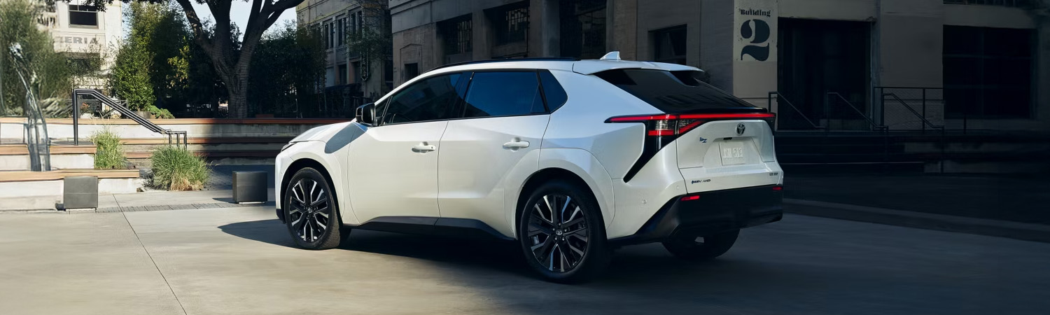 Side shot of the 2026 Toyota bZ parked.