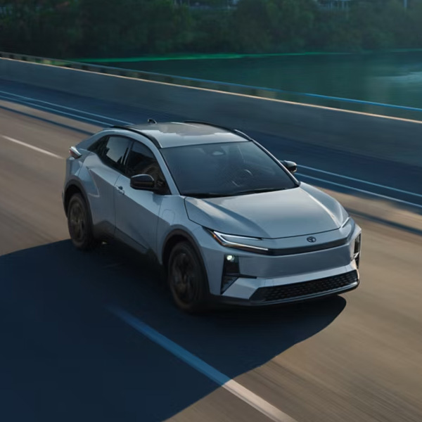 2026 Toyota C-HR driving on bridge
