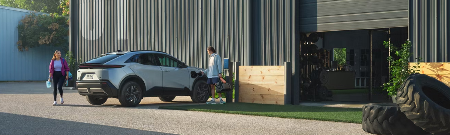 2026 Toyota C-HR side profile parked at warehouse