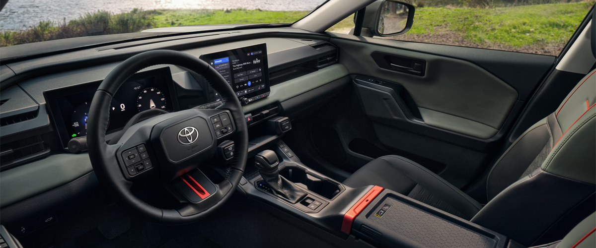 Interior view of the 2026 Toyota RAV4 dashboard