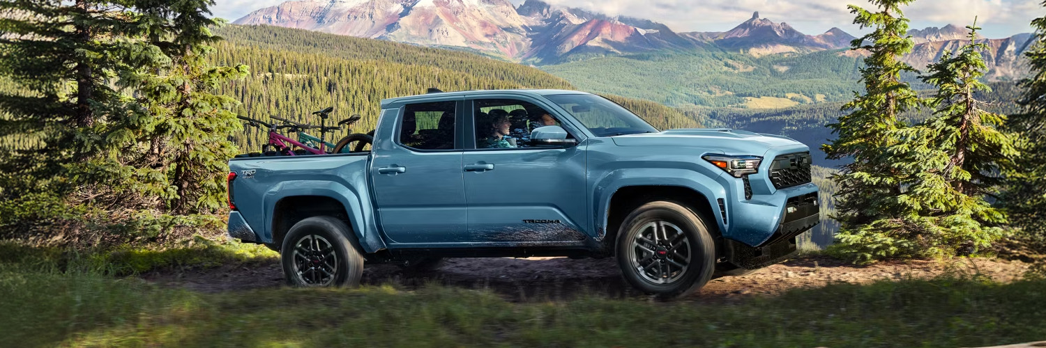 2026 Tacoma driving on a mountain