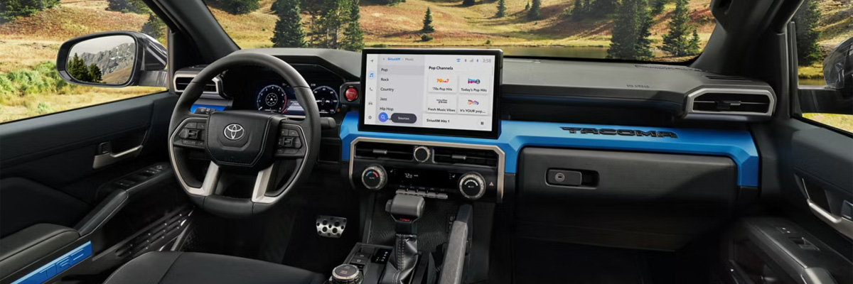 Interior of a Toyota Tacoma