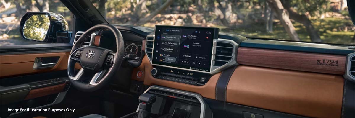 Interior View of the 2026 Toyota Tundra Dashboard