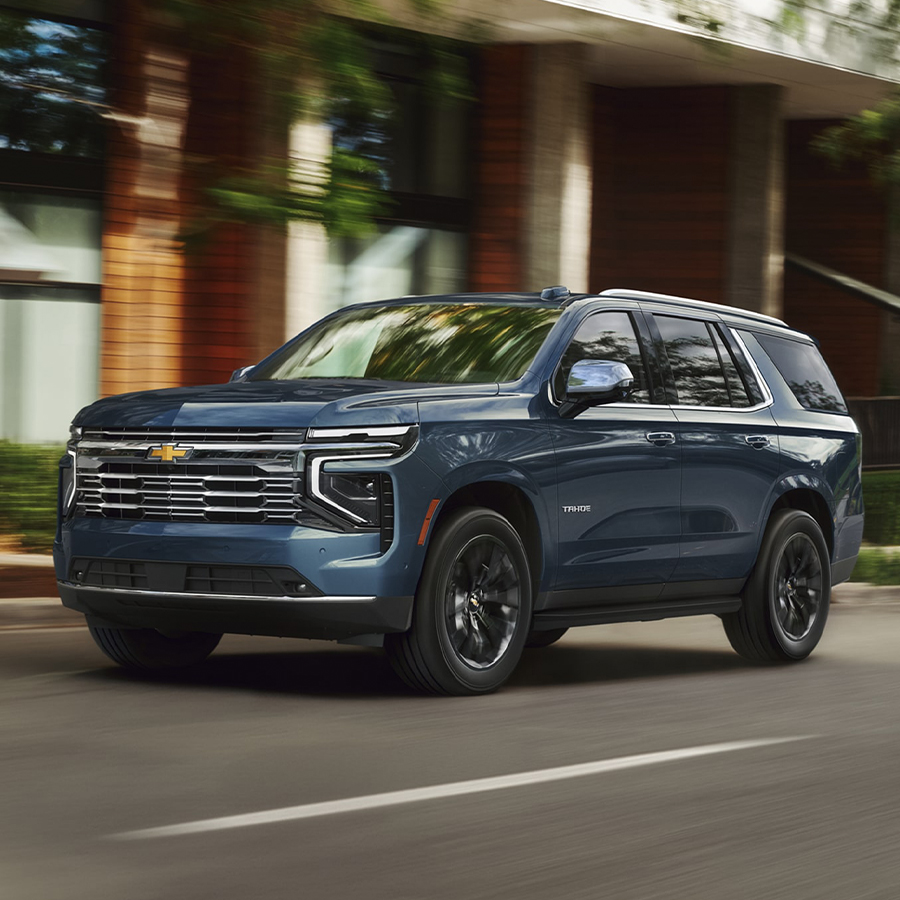 2027 Chevy Tahoe Premier shown in Lakeshore Blue