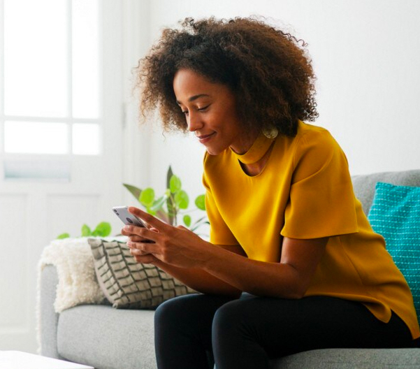 Woman looking at phone