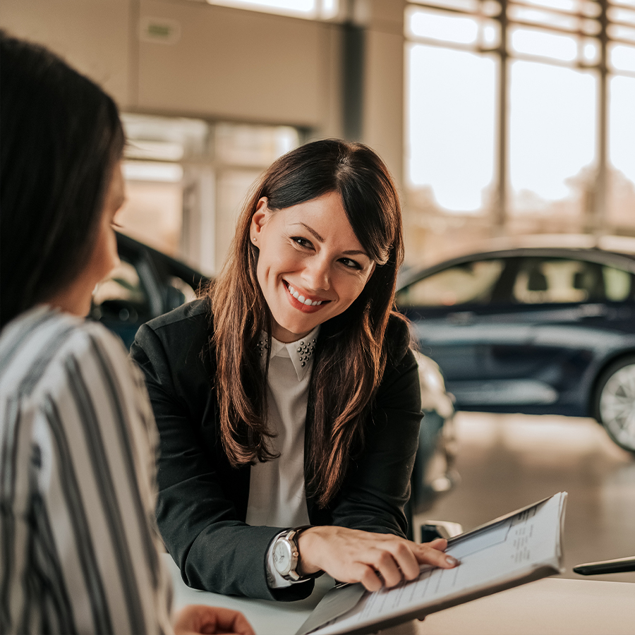 talking with dealer about payment options