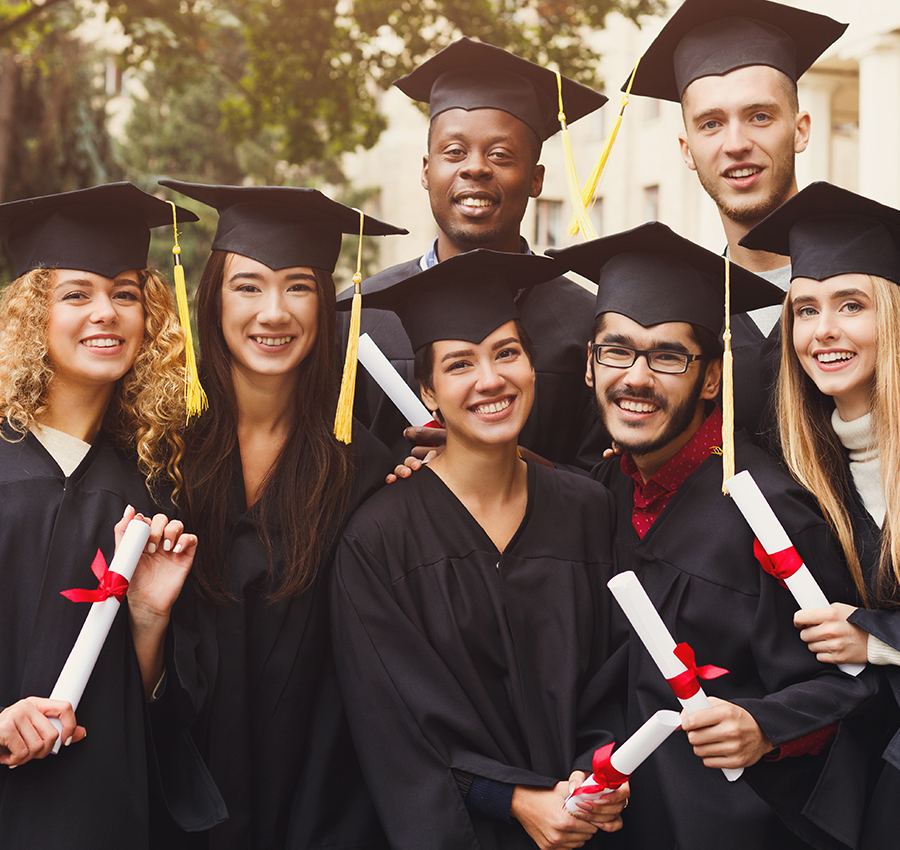 Group of college graduates