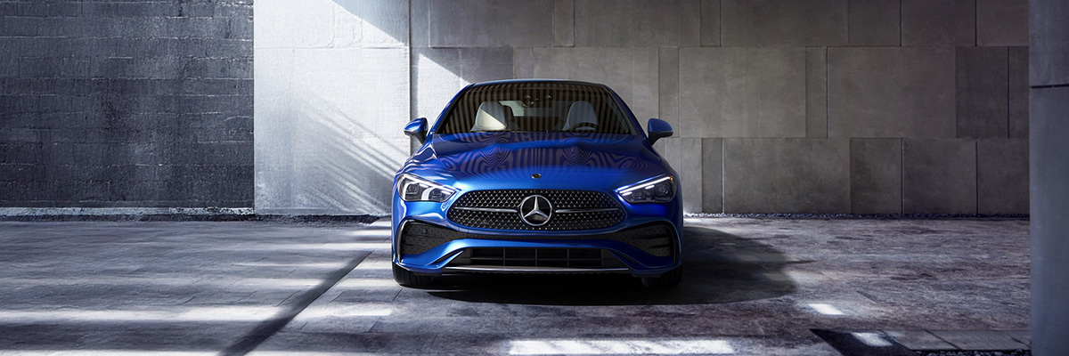 mercedes parked on a road