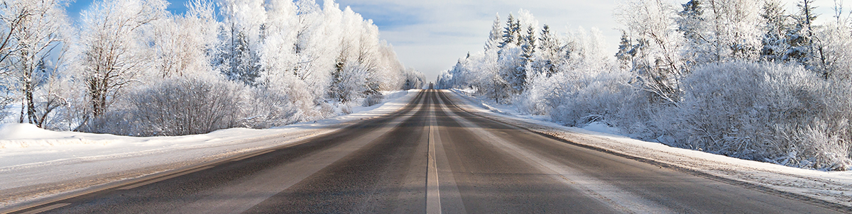 road in snowy winter