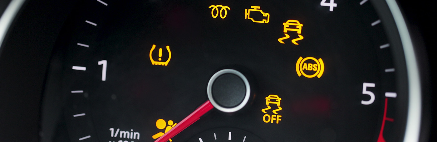 Yellow dashboard warning lights