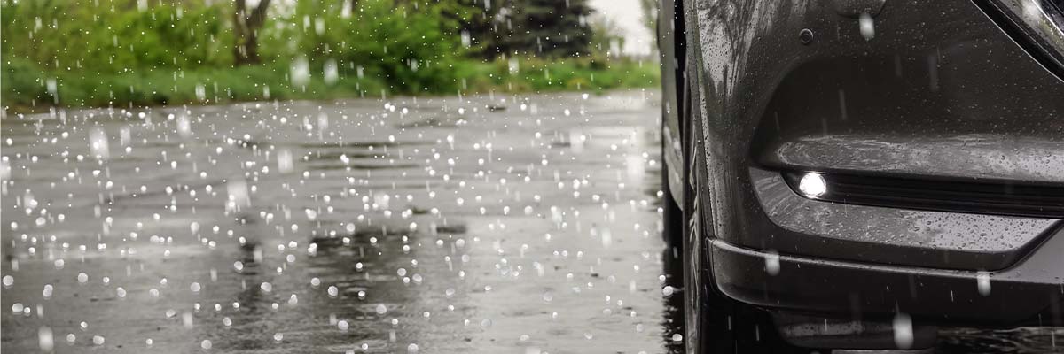 hail falling