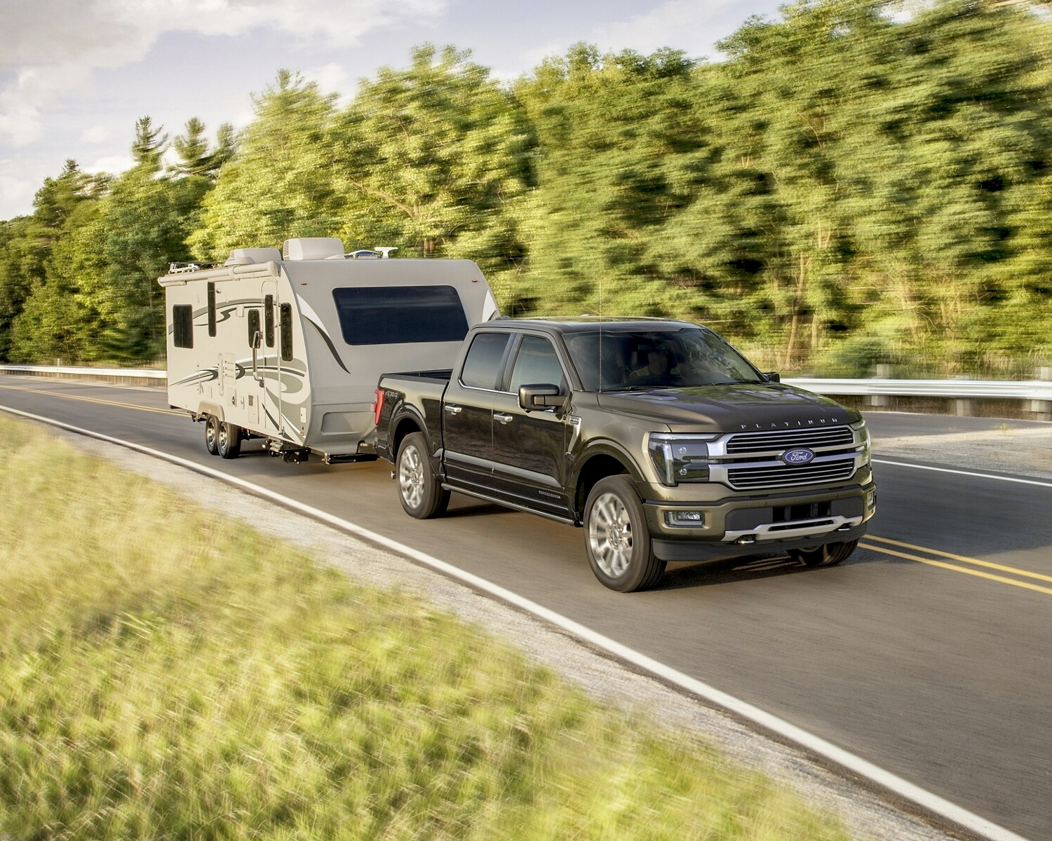 2024 Ford F-150 towing a trailer