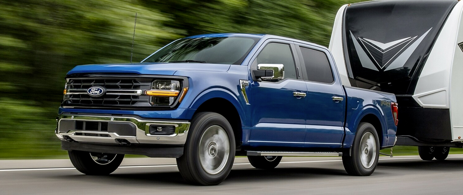 2024 Ford F-150 towing a trailer