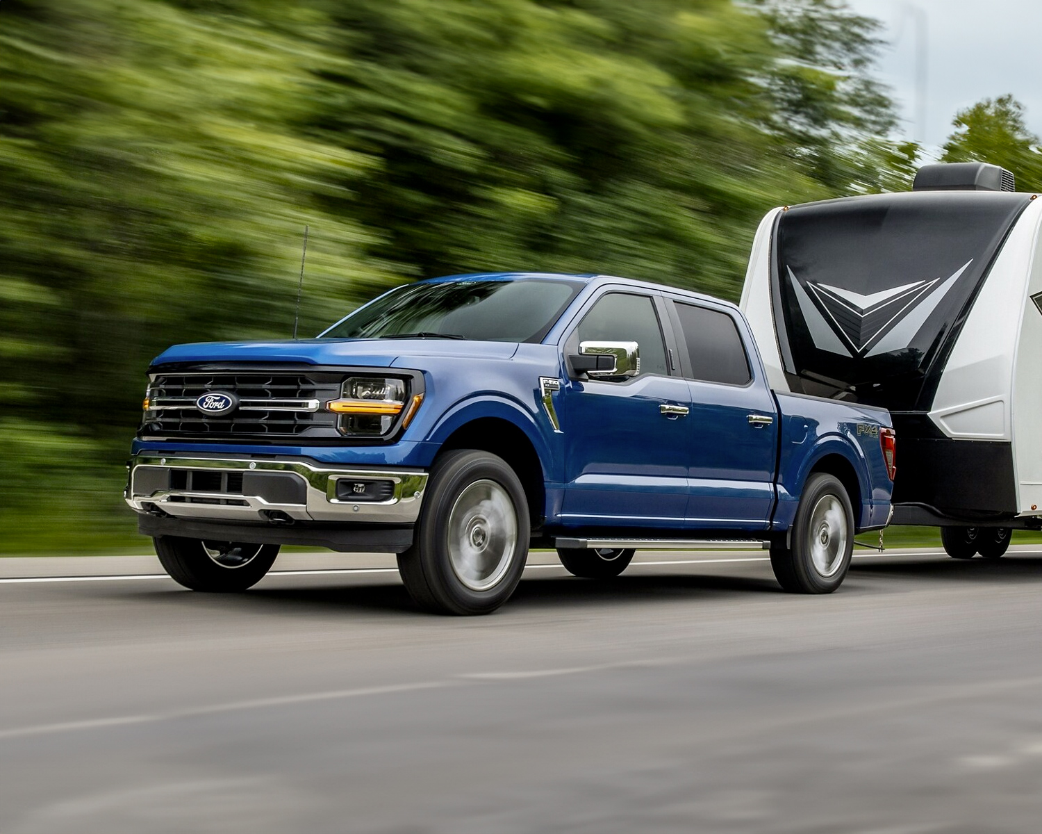 2024 Ford F-150 towing a trailer