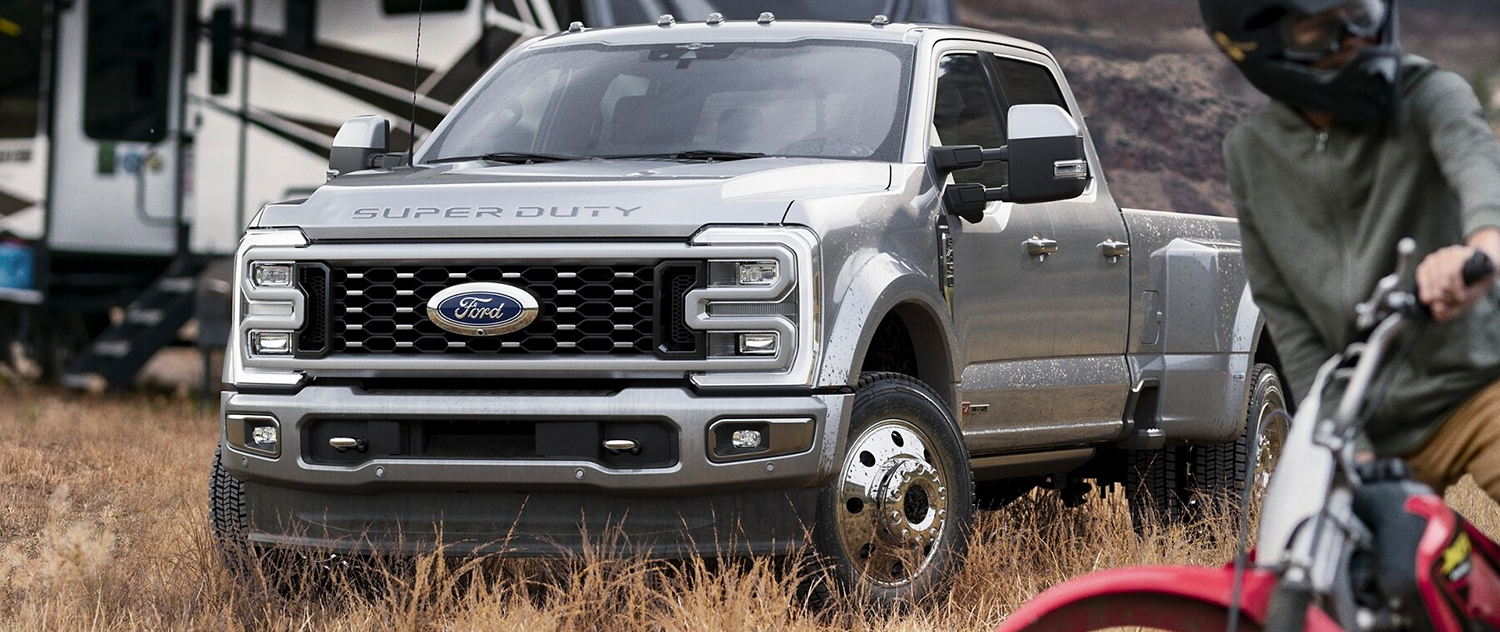 2024 Ford Super Duty® parked on a grassy field