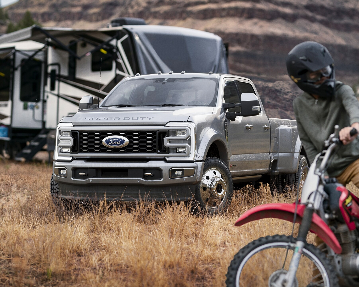 2024 Ford Super Duty® parked in tall grass