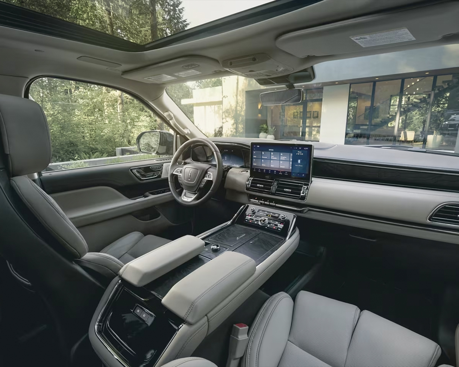 Interior shot of a Lincoln Navigator