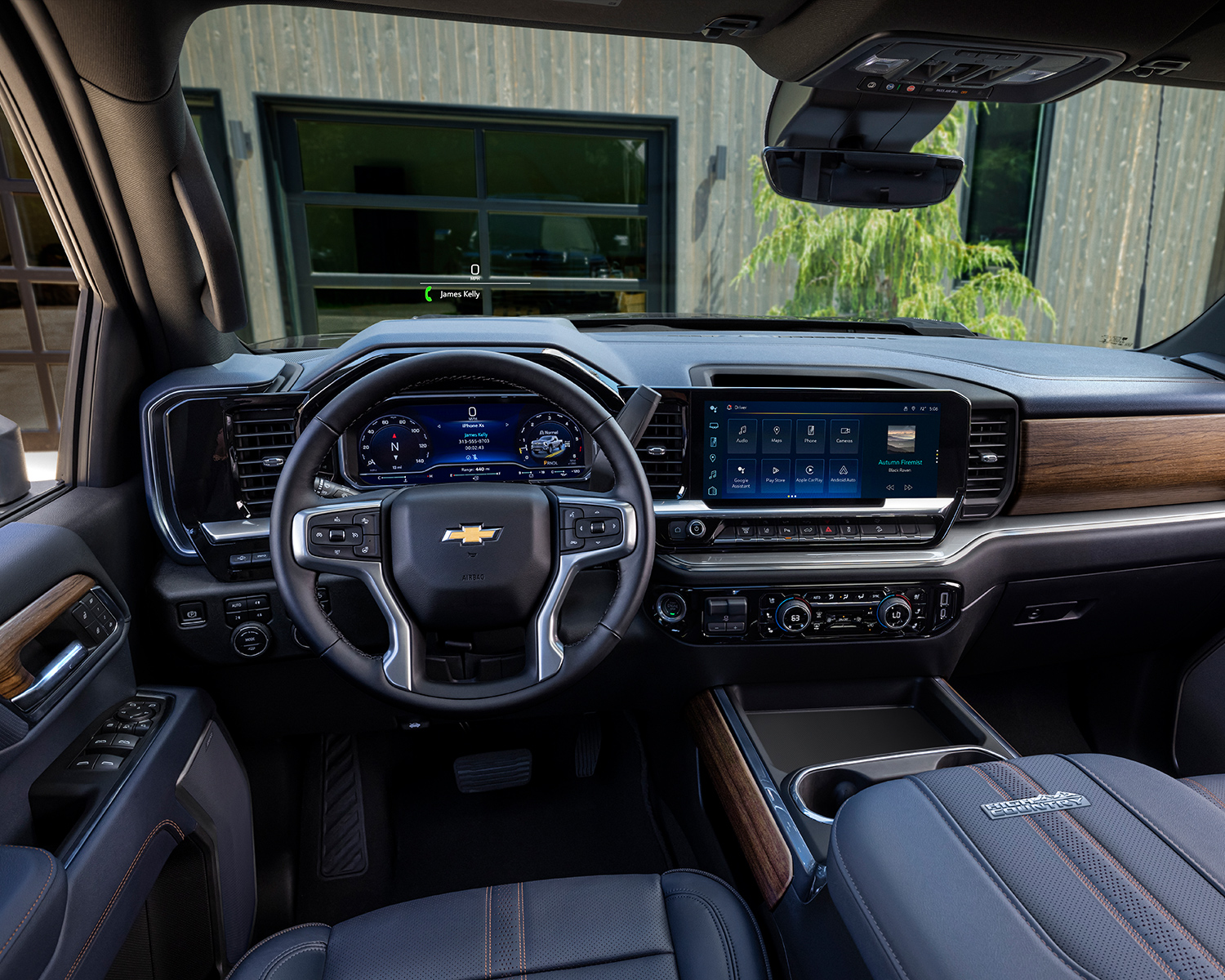 Interior shot of a Chevy Silverado.
