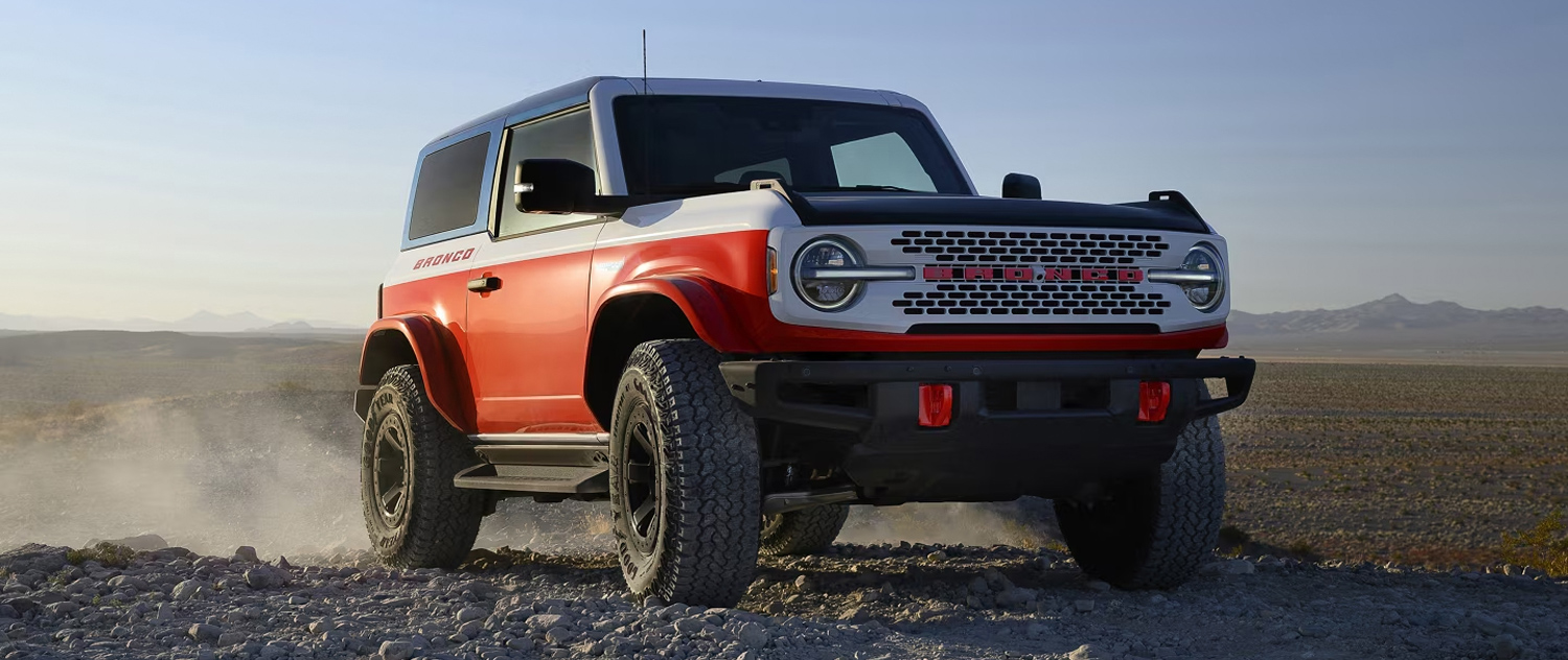 2025 Bronco parked offroad in the desert