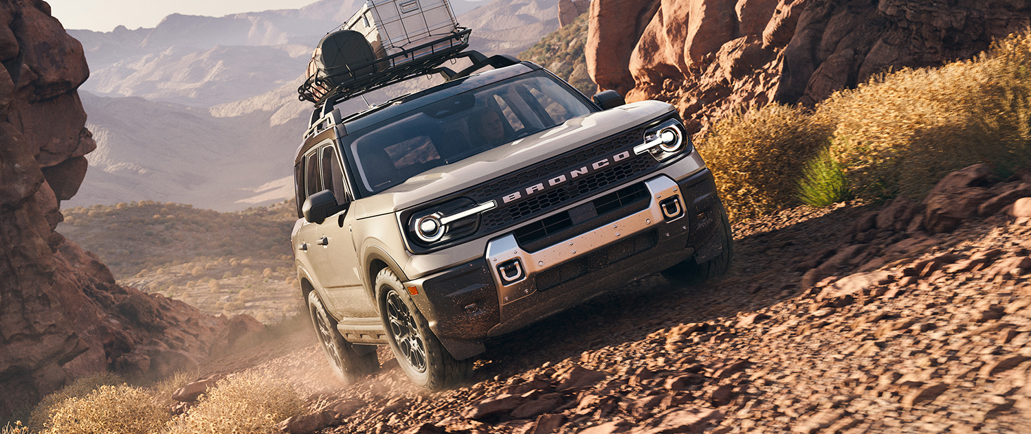 2025 Ford Bronco Sport driving through the desert