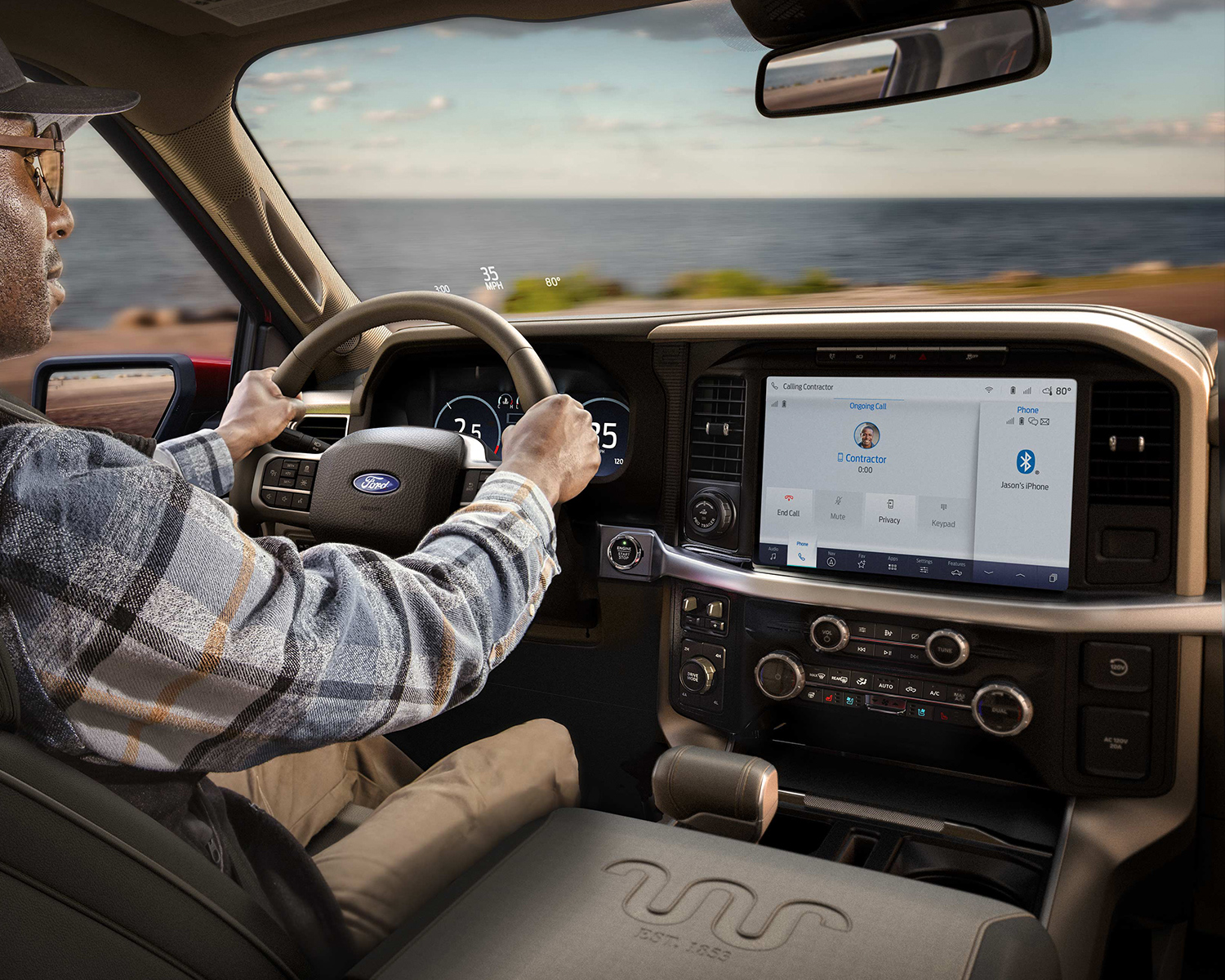 Interior of 2025 Ford F-150.