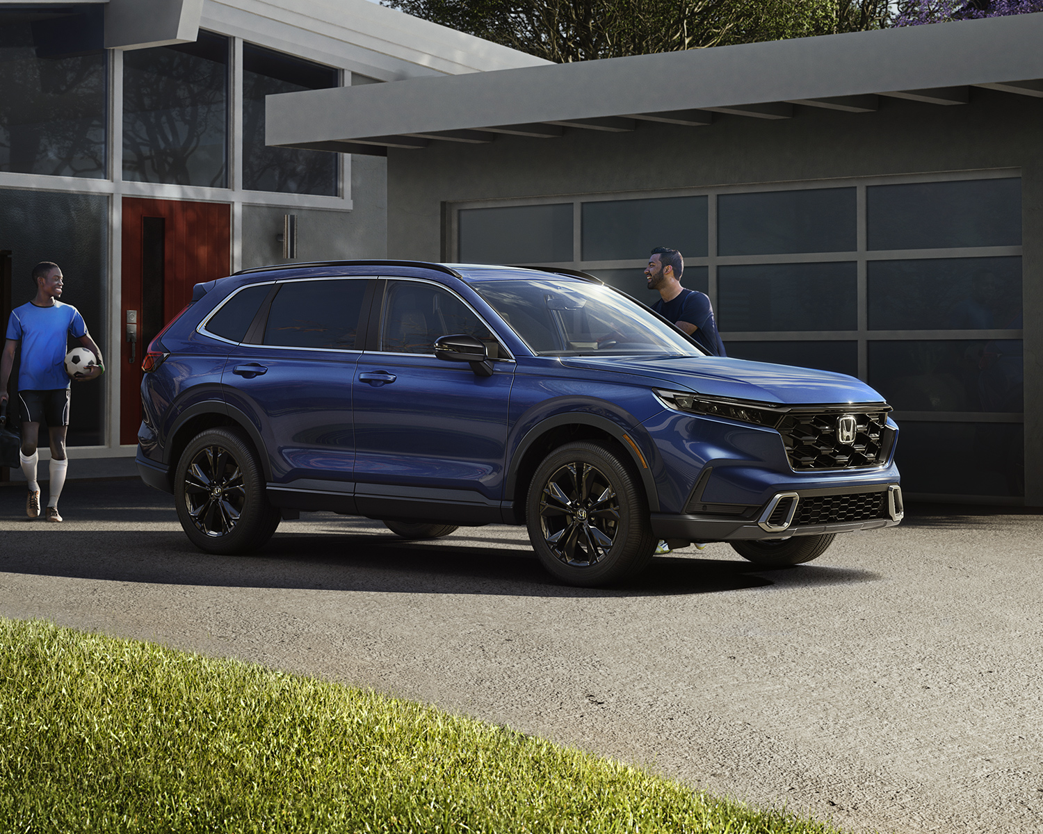 CR-V parked outside a residential home