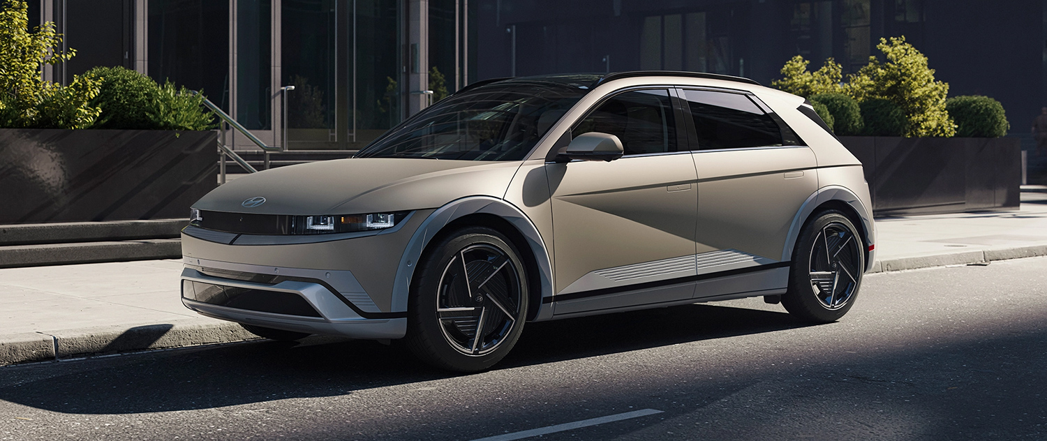 IONIQ 5 parked on a city street
