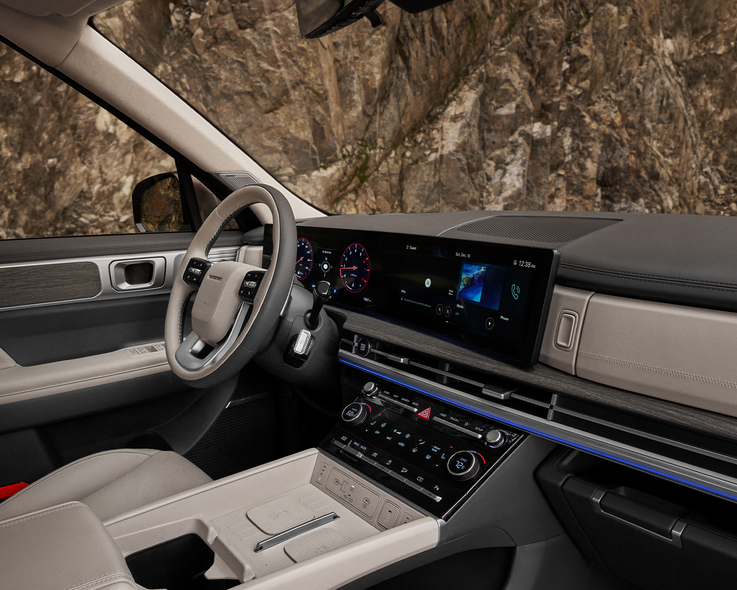Interior view of the 2025 Hyundai Santa FE