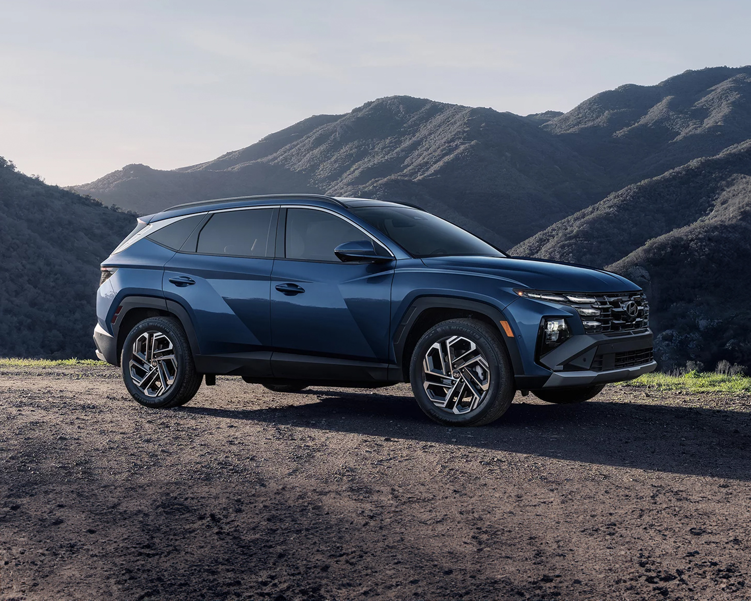 2025 Hyundai Tucson parked in the mountains