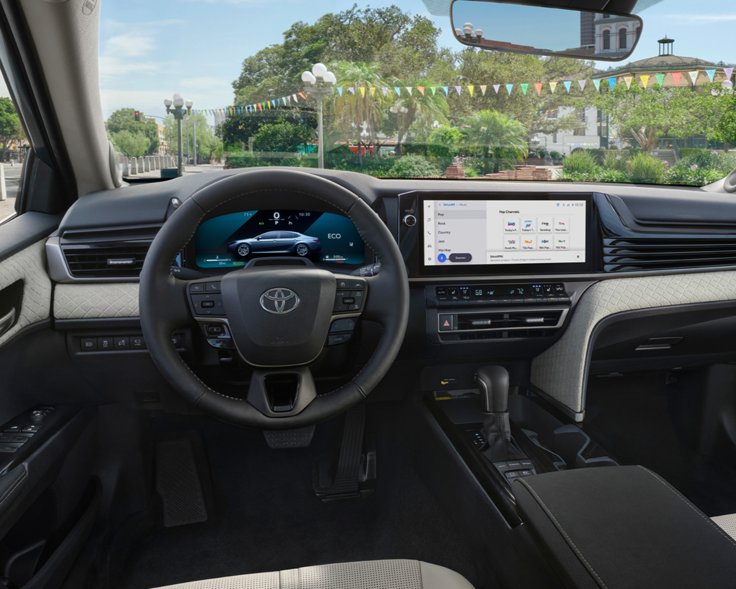 Interior dashboard view of the 2025 Toyota Camry
