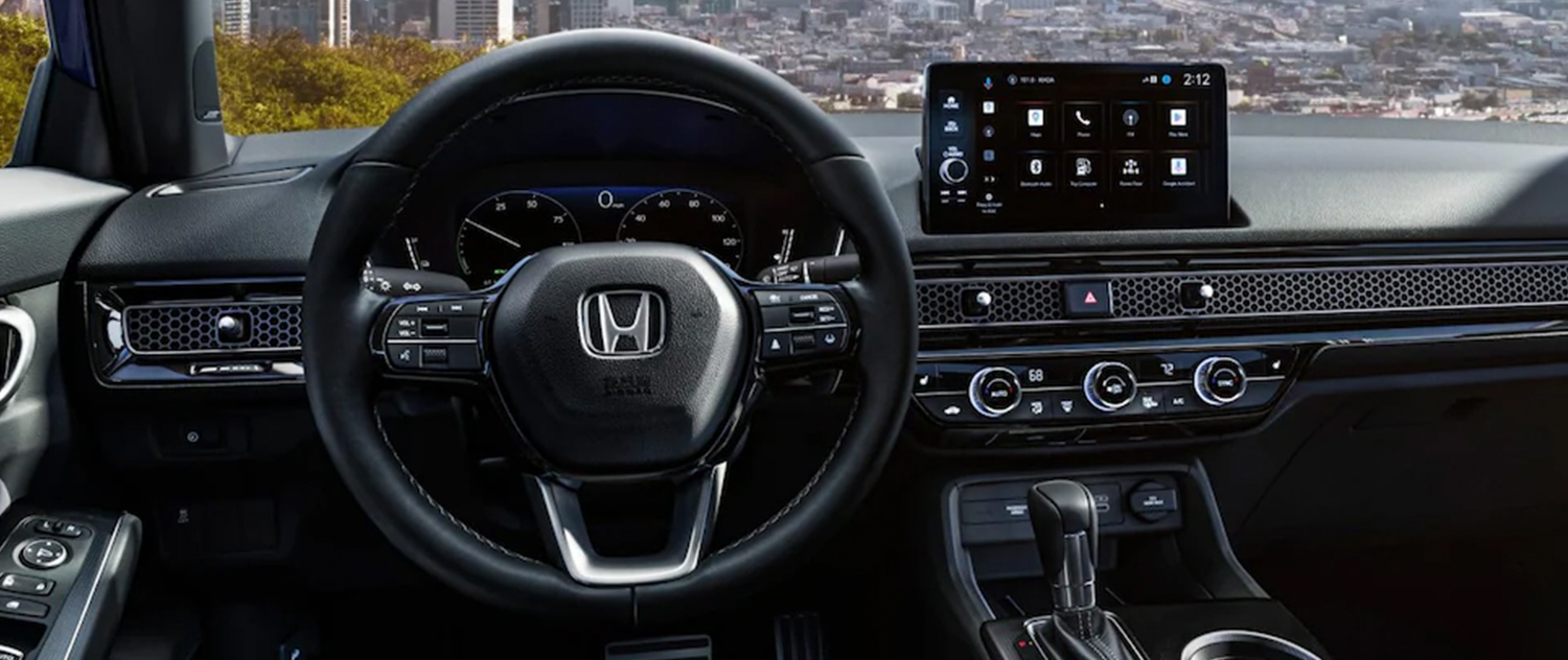 Interior dash of the Honda Civic