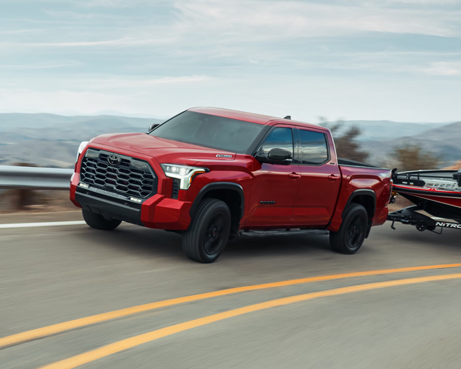 Tundra towing a boat