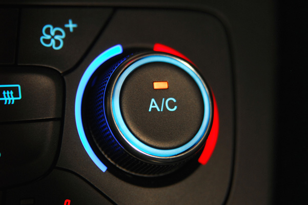 ac dial on and turned up in a car