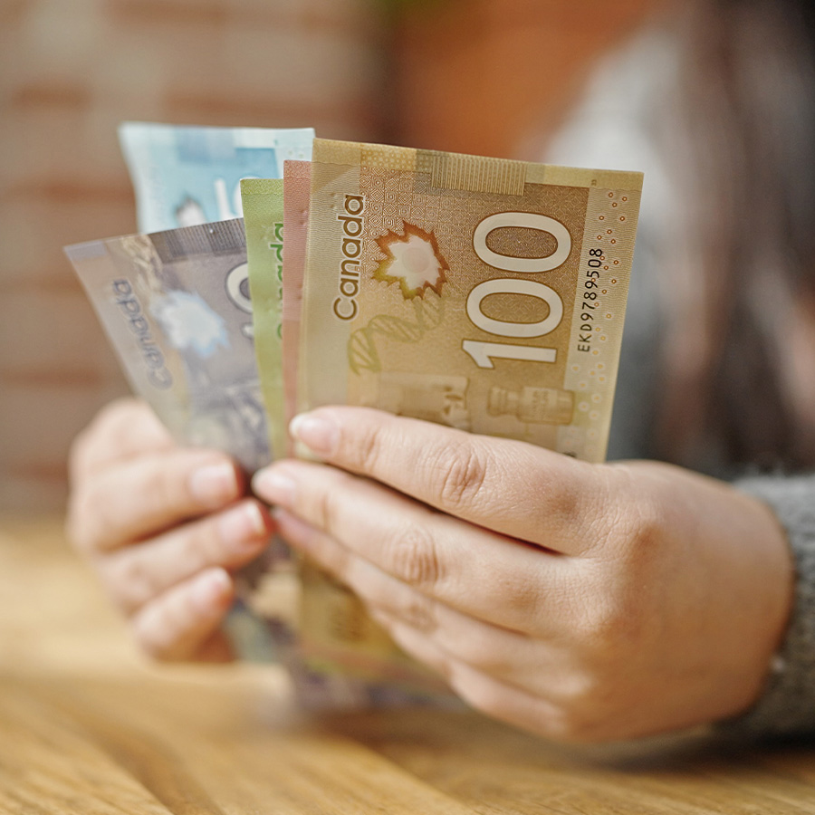 close up of money in hands