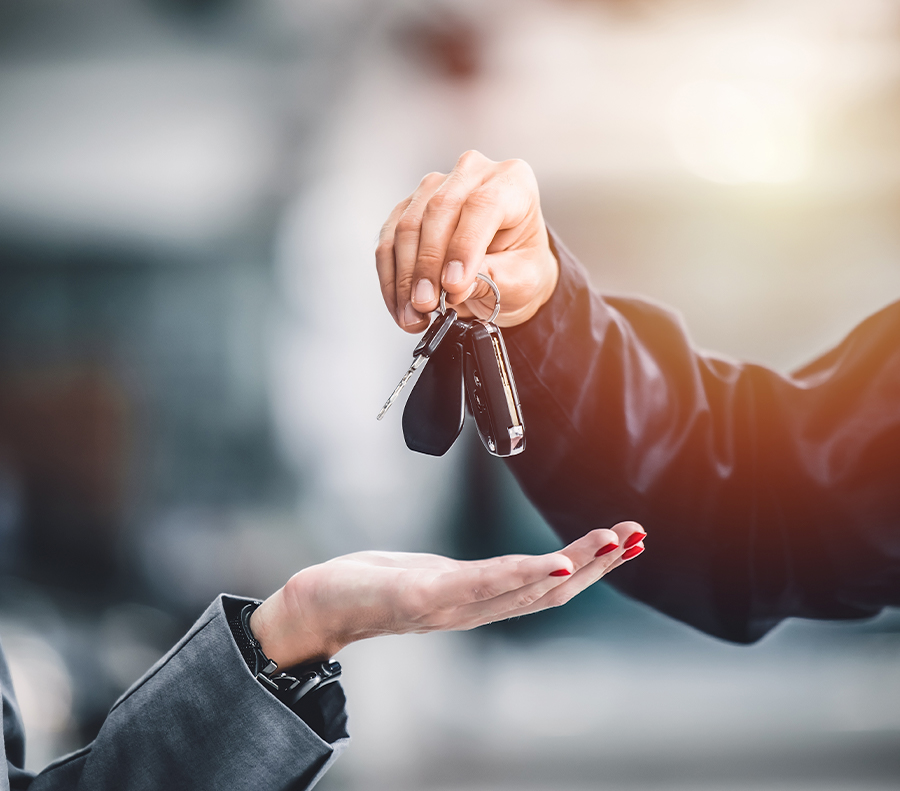 trade in car at dealership