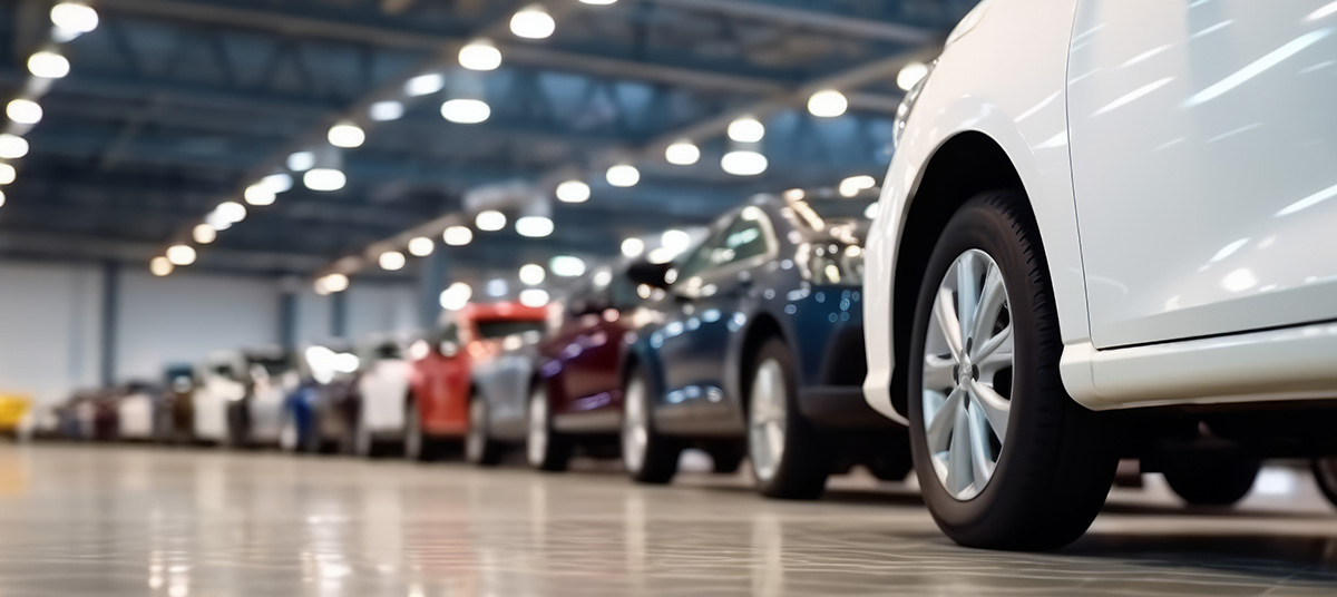 Technicians working under vehicle